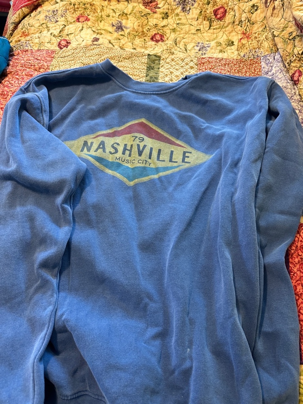 Nashville Music City Blue Graphic Sweatshirt